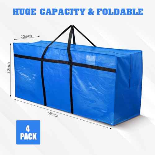 4 Pcs 176 Gallon Extra Large Moving Bags Heavy Duty Storage Bag (4 Count)