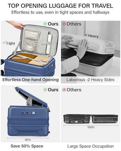 20 Inch Expandable Carry On Luggage 22x14x9 Airline Approved