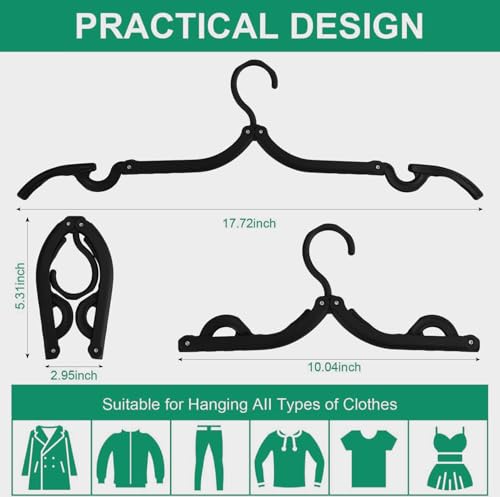 12 PCS Folding Clothes Hangers (24 Count)