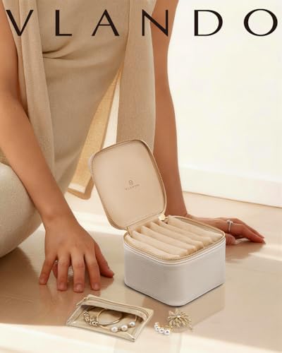 Jewelry Organizers and Storage with Clear 6 Velvet Bags
