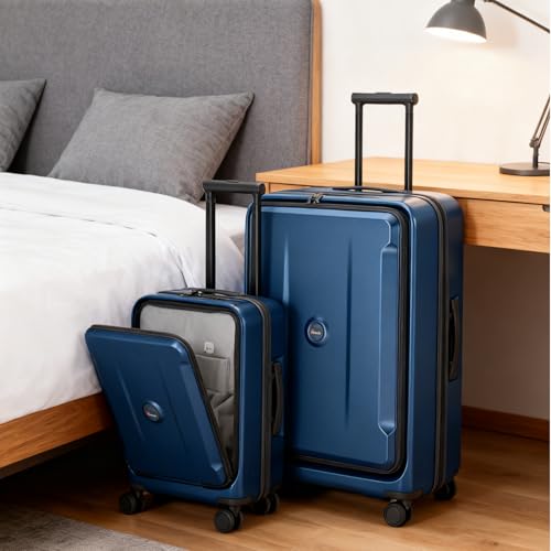 Carry On Luggage with Front Pocket & USB Port