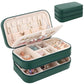 Small Travel Jewelry Box with Double Zipper