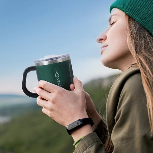 16 Oz Coffee Mug with Handle and Lid