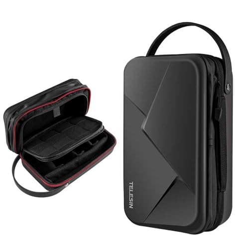 Large Carry Case Carrying Travel Bag for GoPro Max Hero 13 12 11 10 9 8 7 6 5 DJI Action 3 4 5 Osmo Pocket 3 Insta360 X3 X4 X5 Go3 Ace Pro AKASO Battery Charger Strap Mount Accessories