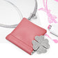 Pink PU Leather Jewelry Pouch Portable Travel Jewelry Storage Bag