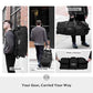 45/80/100L Rolling Duffel Bag with Wheels, Large Durable Travel Duffle + Toiletry Bag, Heavy Duty, Packable, Foldable with Shoulder Straps- Use as Luggage or Backpack, Men/Women (Black)