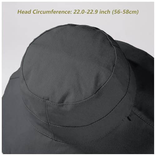 Womens Sun Hats Wide Brim Reversible Bucket Cotton Hat Packable Summer Travel Cap with Hat Clip
