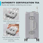 Carry On Luggage PC+ABS Aluminum Frame Zipperless Luggage Hard Shell Suitcase TSA Lock Double Spinner Wheels 20 Inch Silver