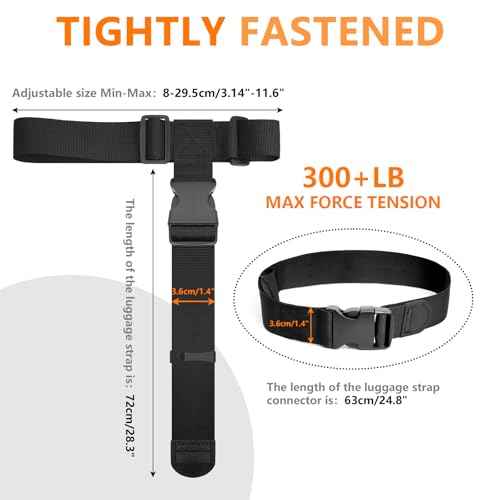 5 Packs Luggage Straps for Suitcases