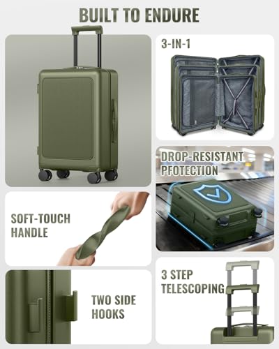 4 Piece Hardside Luggage Set with Backpack (3 Count)