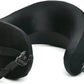 C CUSHION LAB Extra Support Travel Pillow, Award-Winning Patented Ergonomic Design for Chin & Neck Support Memory Foam Neck Pillow, Compact Airplane Pillow for Traveling, Flight, Car (Black, Medium)