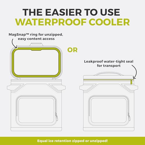 Magnetic Leak Proof 36 Can Soft Cooler with Waterproof Zipper