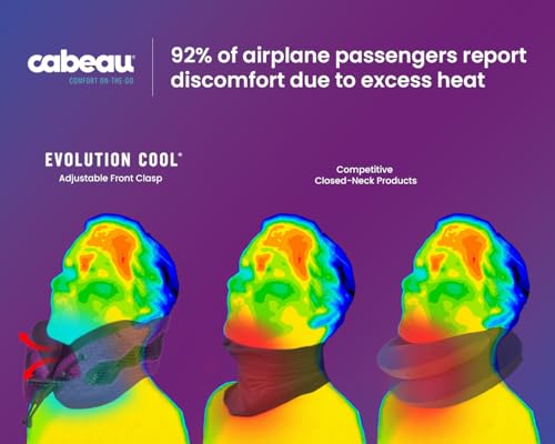 Evolution Cool Long Haul Flight Cooling Travel Neck Pillow with Supportive Memory Foam