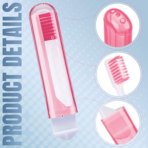 2 Pcs Travel Toothbrush Mini Foldable with Case