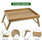 Acacia Bed Tray Table with Folding Legs