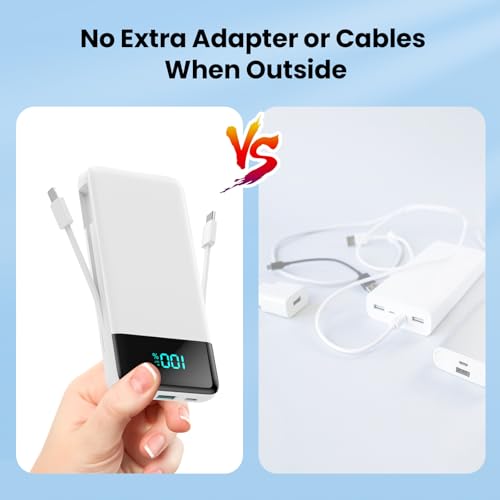 Portable Charger for iPhone with Built
