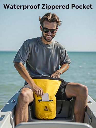Waterproof Dry Bag Backpack with Zippered Pocket