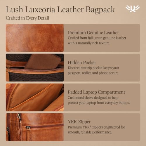 Genuine Leather Backpack for Men and Women