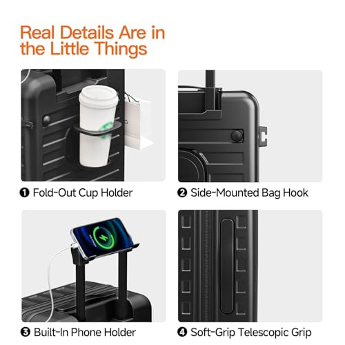 Expandable Lightweight PC Hard Shell Suitcase