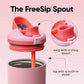 FreeSip Tumbler Stainless Steel Water Bottle 40 oz Angel Food Cake