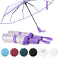 Windproof Travel Umbrellas for Rain and Sun (2 Count)