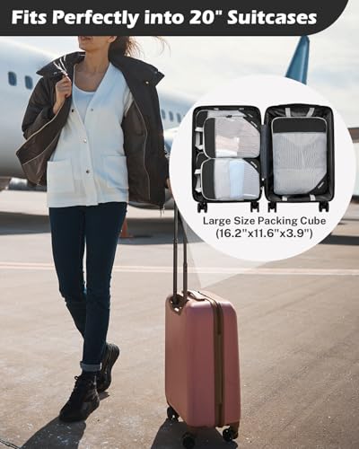 Compression Packing Cubes for Travel (6 Count)