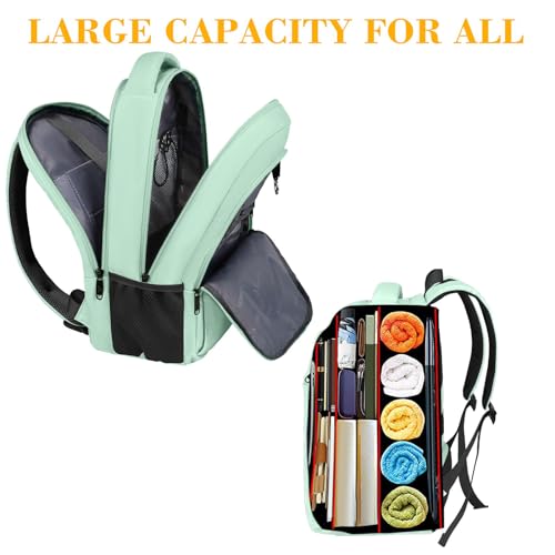 Mint Green Travel Laptop Backpack