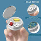 Pill Box 3 Compartment Small Pill Case for Purse & Pocket