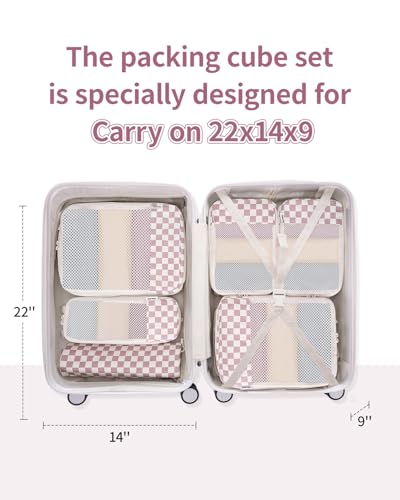 6 Set Compression Packing Cubes for Travel Women Men