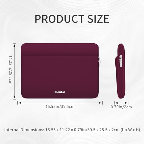 RAINYEAR Laptop Sleeve Case 15.6 Inch