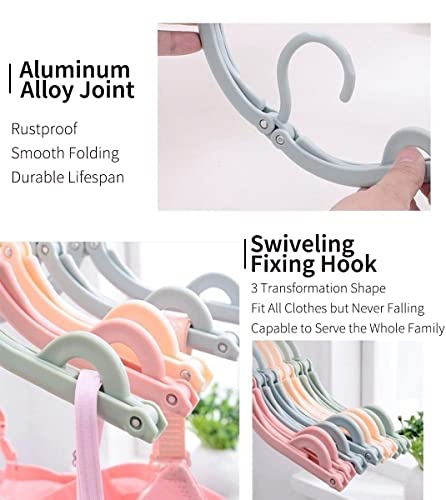 12 Piece Foldable Travel Hangers with Clips