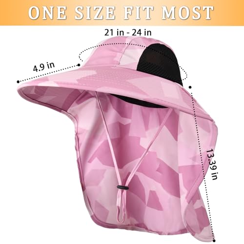 Sun Hat for Men Women with Neck Flap