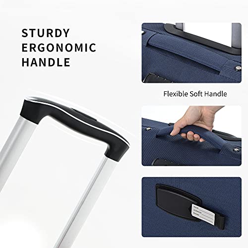 Softside Luggage Set Lightweight 3 Piece Suitcase with Duffel Bag (3 Count)