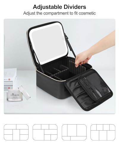 Makeup Bag with LED Mirror