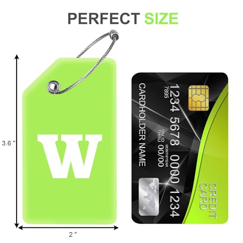 8 Pack Initial Luggage Tags for Suitcases Airplane Travel Essentials (8 Count)