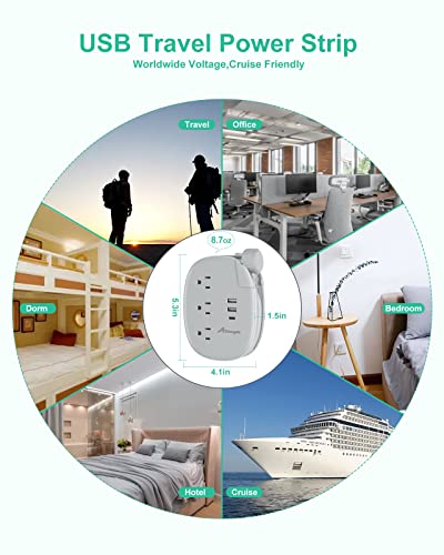 USB C Portable Travel Power Strip