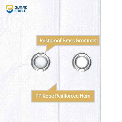 Tarp White 12x16 Feet Multi Purpose Waterproof Poly Tarp Cover 5mil (384 Sq Ft)