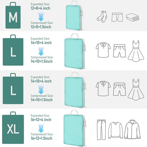 4 Set Packing Cubes For Travel Essentials