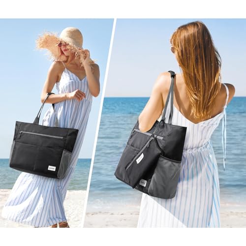 Beach Bag Waterproof Sandproof Large Capacity Foldable for Women