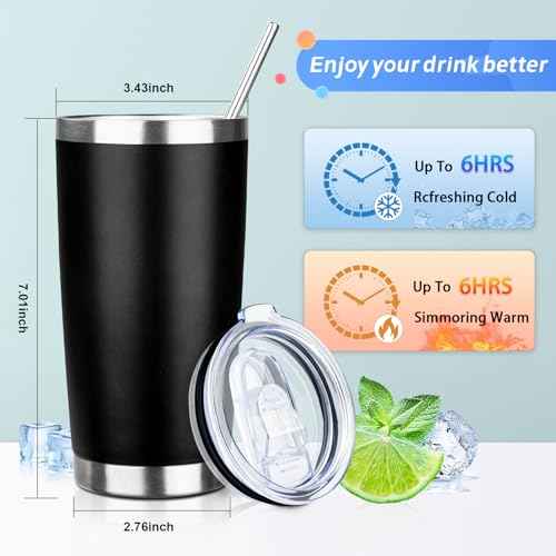 20oz Tumbler with Straw and Brush