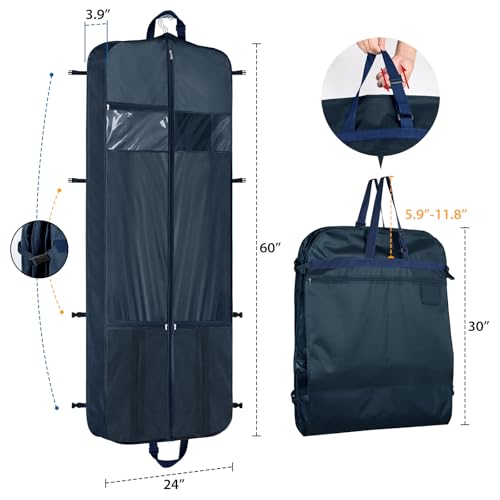 Garment Bags for Travel Dress Travel Bag for Closet Storage 60 in