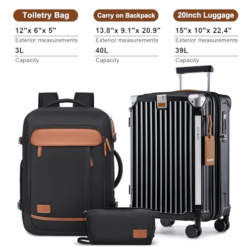 20in Carry On Luggage with Cup Holder and USB Port (2 Count)