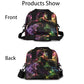 Galaxy Colorful Insulated Lunch Bag for Women Girl Reusable Lunch Tote Box With Shoulder Strap Lightweight Thermal Cooler Meal Prep Bag for Work School Office Picnic (print 9)