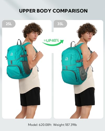 Large Lightweight Packable Hiking Backpack Foldable Travel Daypack
