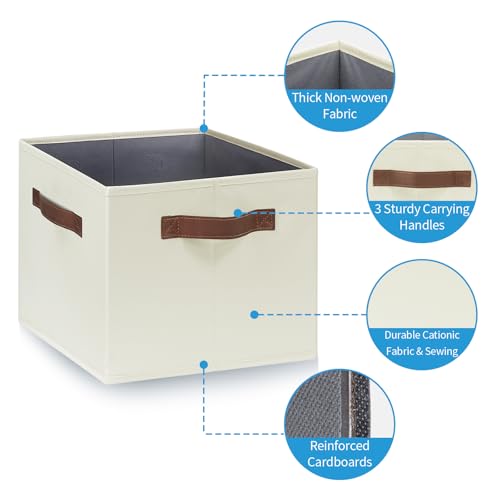 Large Storage Baskets for Shelves 6 Pack