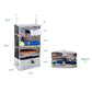 Stow-N-Go Portable Hanging Travel Shelves, Packing Organizer for Luggage. Carry on Closet with Hanger for Clothes. Expandable Packing Cube. Travel Essentials, Light Gray - L