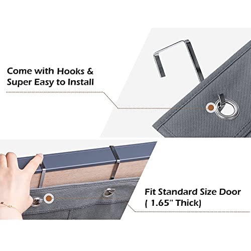 2 Packs Over The Door Hanging Closet Shoes Holder Organizer Shoe Storage Shoe Rack with 6 Pockets (2 Count)