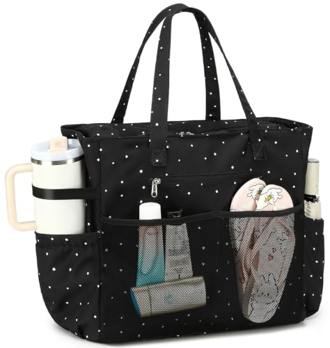Waterproof Beach Tote Pool Bags for Women Ladies Extra Large Carry On Bag With Wet Compartment for Weekender Travel