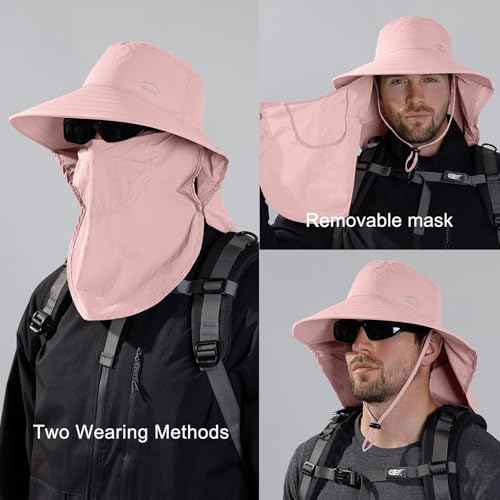Sun Hat for Men Women with Neck Flap