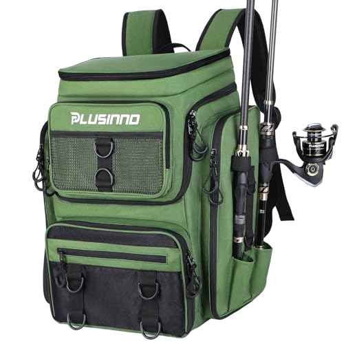 Fishing Backpack with Rod Holders 4 Tackle Boxes